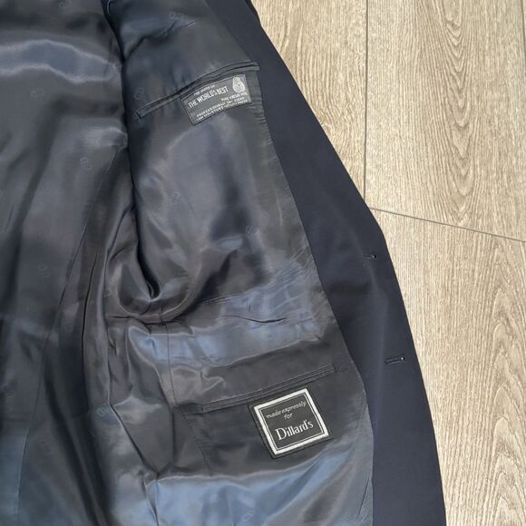 Christian Dior Monsieur Suit 46R Blazer 42x30 Pants Navy Blue Wool Vintage - Picture 4 of 16